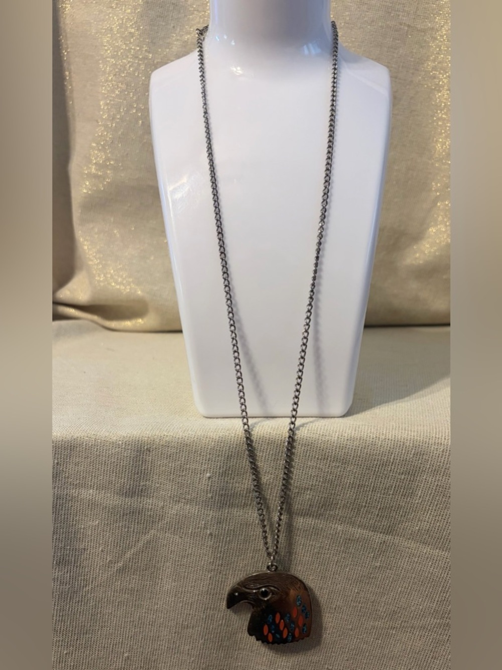 Vintage Eagles Head Necklace